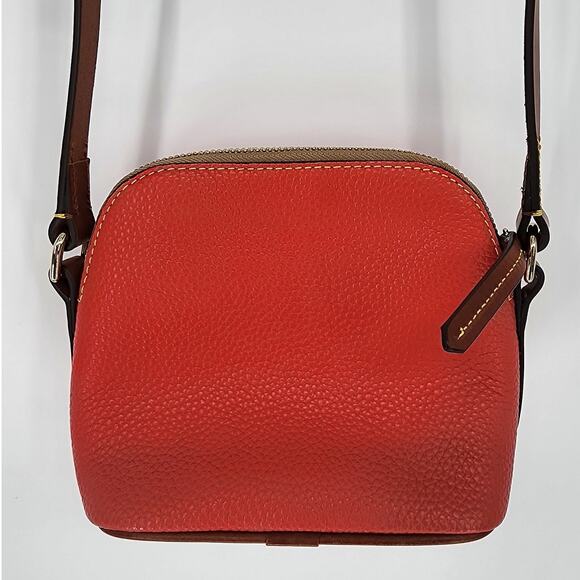 Dooney & Bourke Red Pebbled Leather Mini Crossbody Bag - Picture 2 of 16